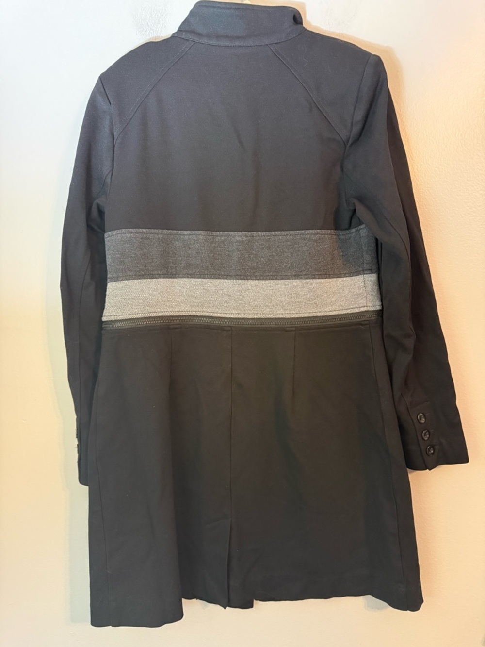 CAbi 3176 Convertible Crop & Duster Jacket Black /Gray Size Small - Picture 5 of 12